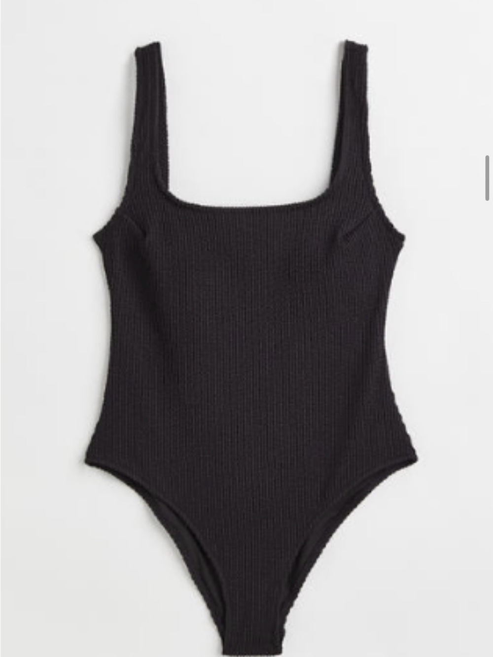 Stretchy Black One Piece Swimsuit - Size L